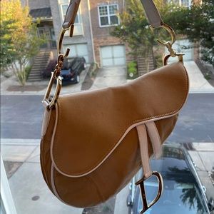 Vintage Dior saddle bag calfskin